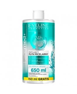 Eveline Cosmetics FaceMed+ Mattifying Micellar Vanduo - Odličovací micelární voda pro normální/smíšenou pleť