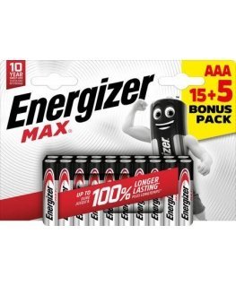 Energizer MAX AAA 15+5 zdarma 1.5V alkaline