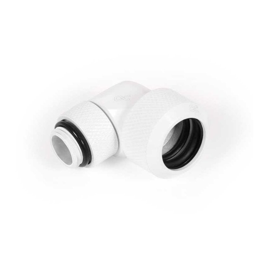 Alphacool Eiszapfen Anschluss 90 Grad G1/4 col. AG auf 13mm AD Hardtube - drehbar, - Weiß