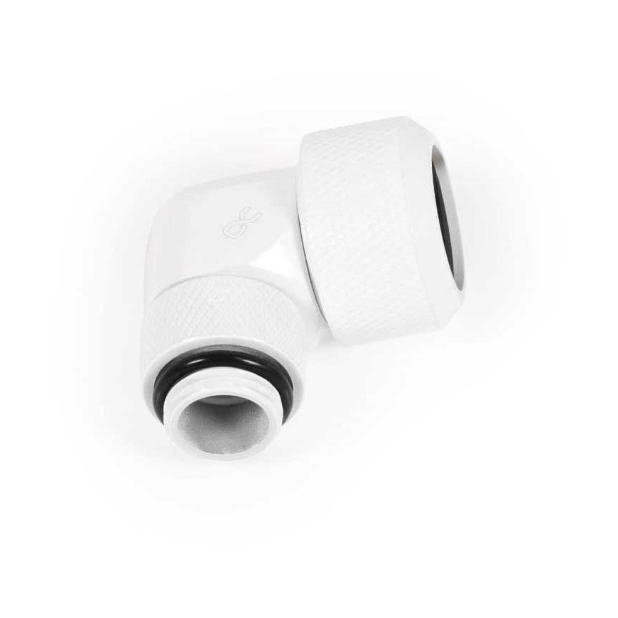 Alphacool Eiszapfen Anschluss 90 Grad G1/4 inch. AG auf 13mm AD Hardtube - drehbar, - Weiß – 3