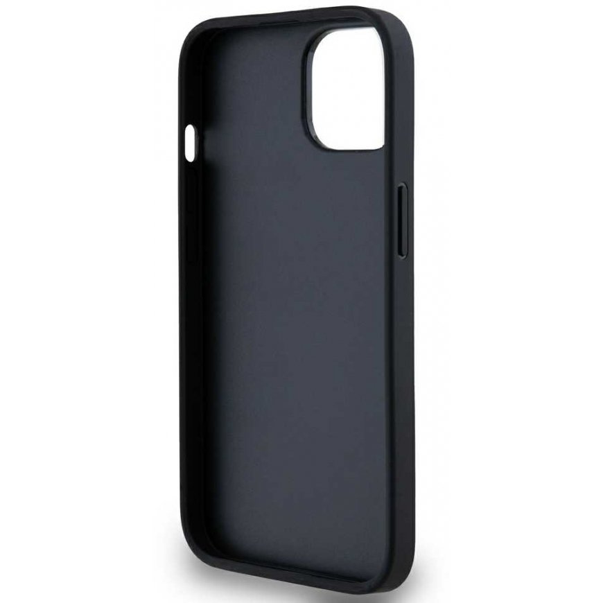 Case DKNY PU Leather Repeat Pattern Tonal Stripe Case for iPhone 14 Black – 5