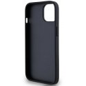 Case DKNY PU Leather Repeat Pattern Tonal Stripe Case for iPhone 14 Black