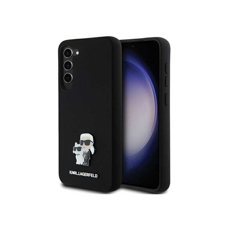 Case Karl Lagerfeld KLHCS24MSMHKCNPK S24+ S926 hardcase black/black Silicone Karl&Choupette Metal Pin