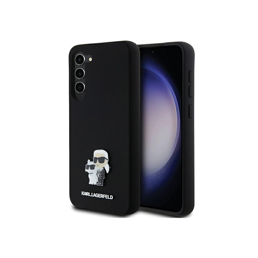 Case Karl Lagerfeld KLHCS24MSMHKCNPK S24+ S926 hardcase black/black Silicone Karl&Choupette Metal Pin – 2