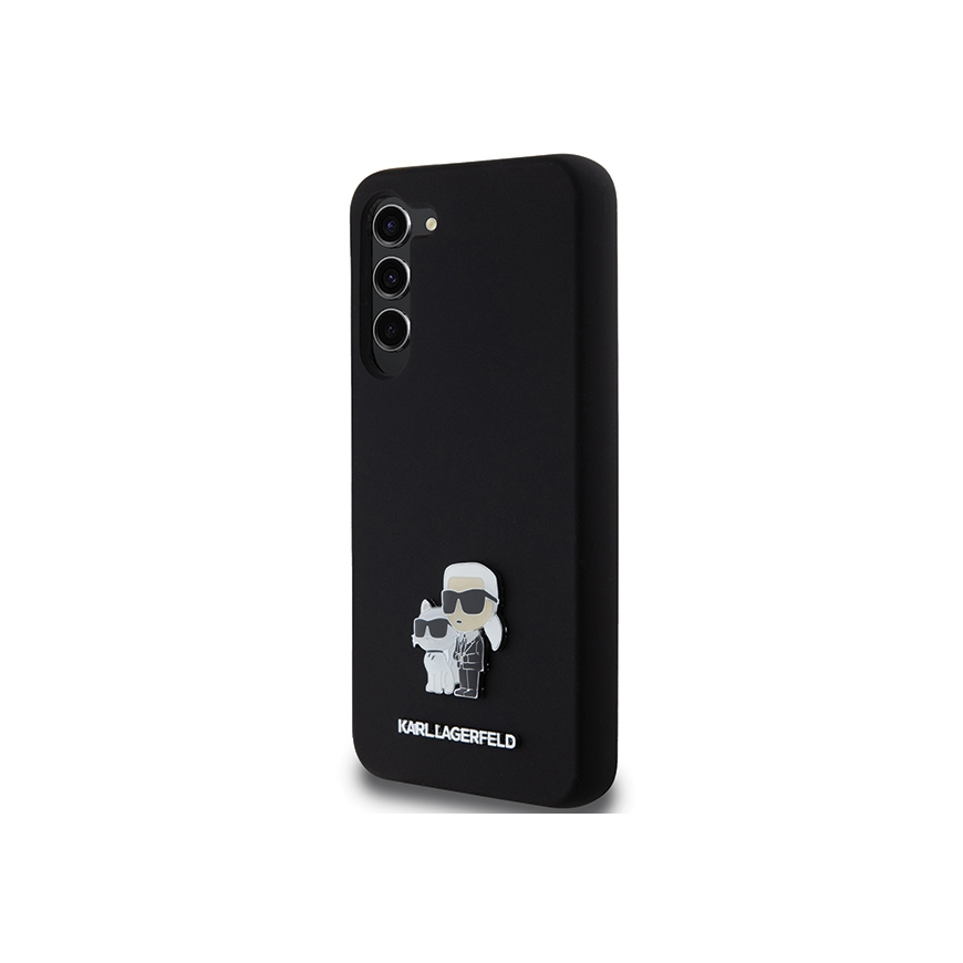 Case Karl Lagerfeld KLHCS24MSMHKCNPK S24+ S926 hardcase black/black Silicone Karl&Choupette Metal Pin – 3