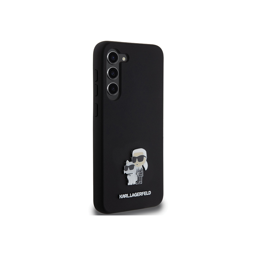 Case Karl Lagerfeld KLHCS24MSMHKCNPK S24+ S926 hardcase black/black Silicone Karl&Choupette Metal Pin – 5