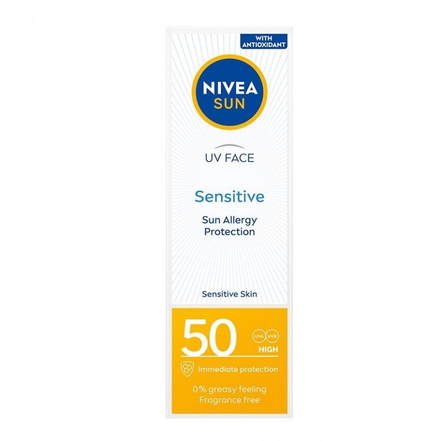 Nivea Sun Sensitive apsauginis veido kremas jautriai odai SPF50 50ml