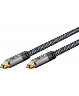Goobay 65308 audiokaapeli 10 m TOSLINK musta, Hopea