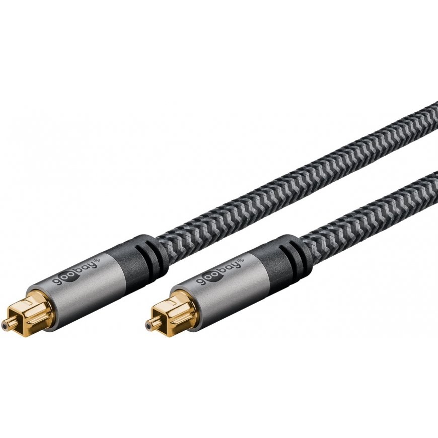 Goobay 65308 audiokaapeli 10 m TOSLINK musta, Hopea