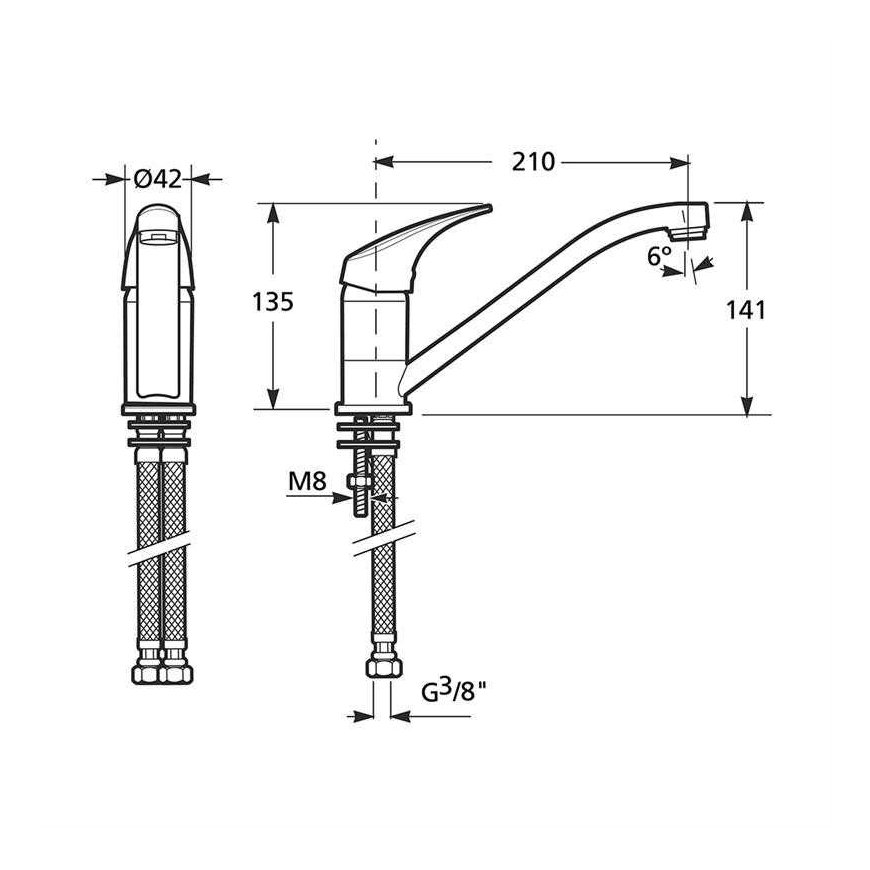 Kitchen faucet Jika Talas H3511N10042301 – 2