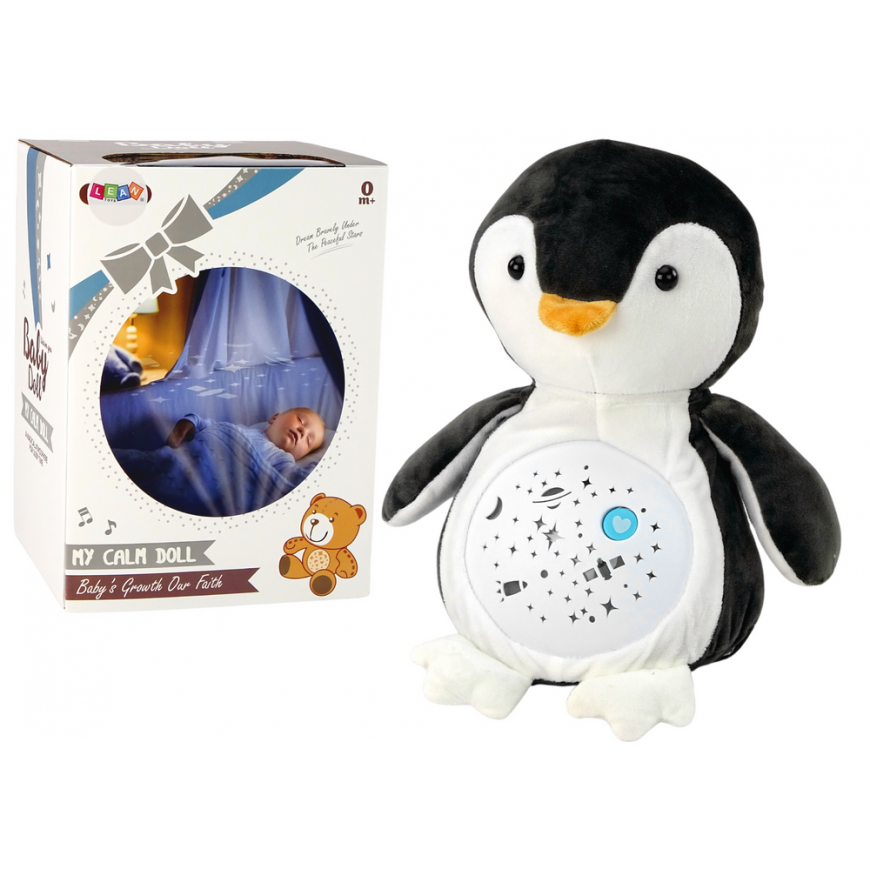 Lean Toys Teddy Bear Sleeping Lights Sounds Night and Day Mode Penguin
