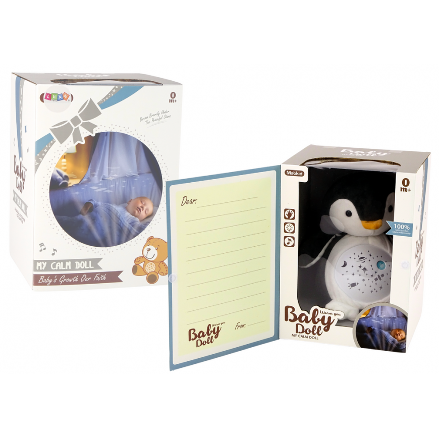 Lean Toys Teddy Bear Sleeping Lights Sounds Night and Day Mode Penguin – 3