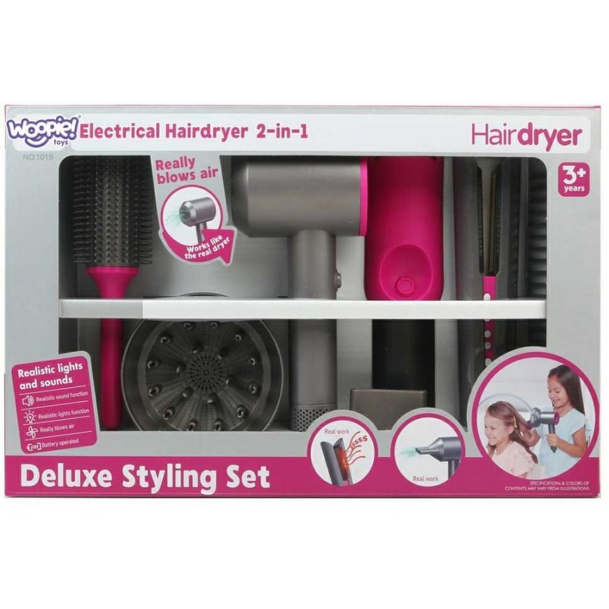 WOOPIE Mini Hairdressing Kit Dryer Straightening Accessories – 3