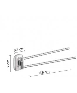 Double hanger Gedy Everest EV2313, 38 cm