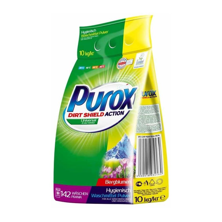 Washing powder PUROX, universal, 142 washes, 10 kg