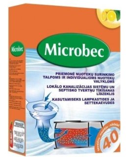 Priemonė nuotekų duobėms Bros Microbec, 1kg