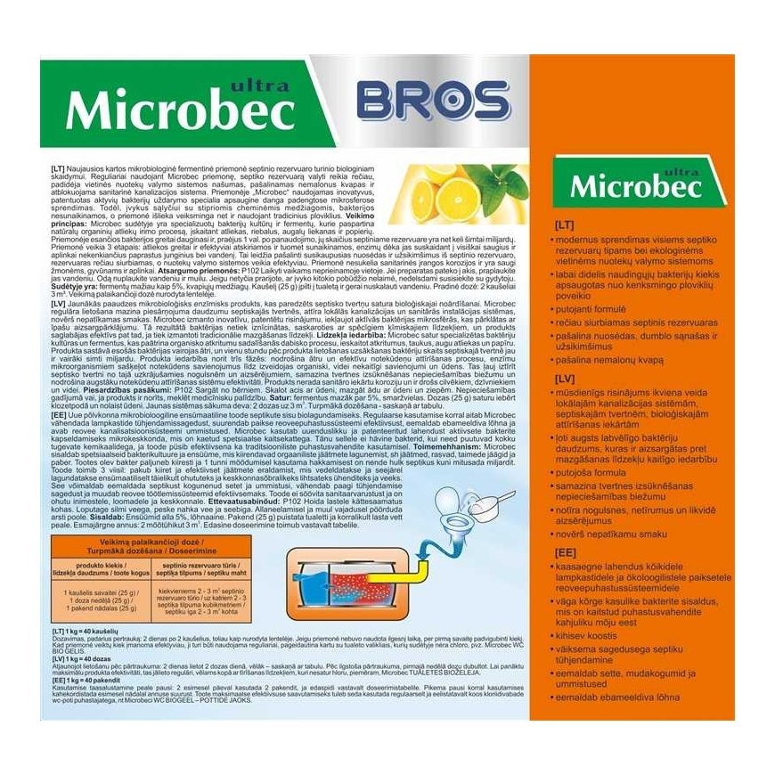 Means for sewage pits Bros Microbec, 1kg – 2