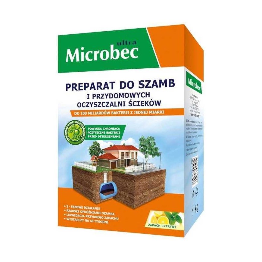Priemonė nuotekų duobėms Bros Microbec, 1kg – 3