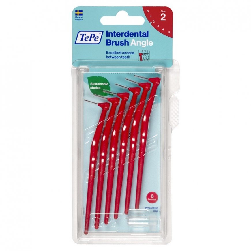 Tepe Angle Interdental Brush Size 2 Red 0.5 Mm 6 Pcs – 2
