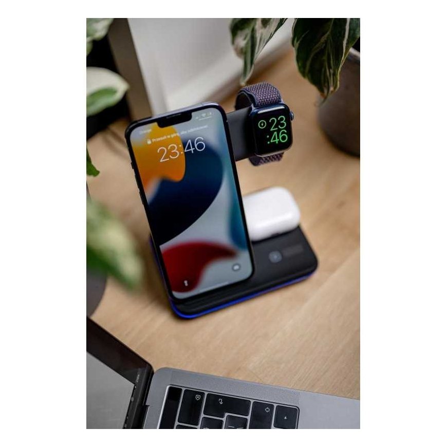 Newell induOne N-GY-Z5A Inductive Charger for 3 Mobile Devices (Black) – 4