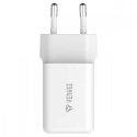 Yenkee Charger connected to the network usb c 45w 3a power delivery 3.0 qc3.0 white