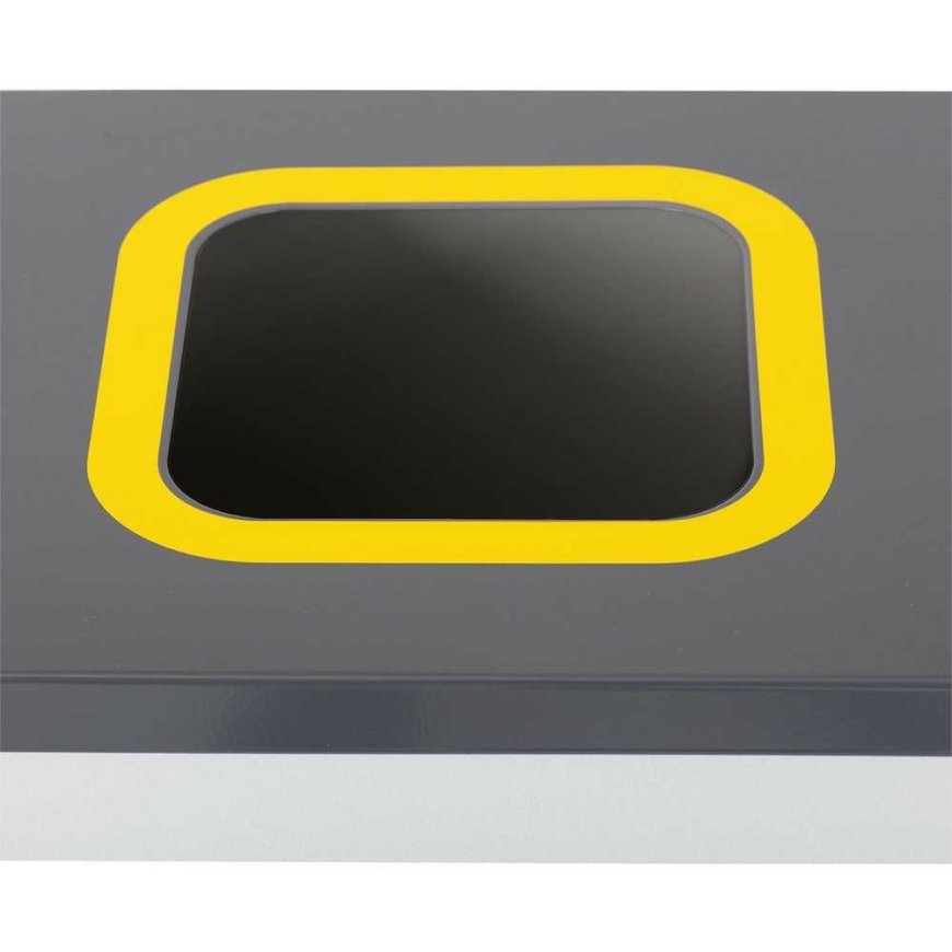 Ulsonix Dustbin odpady do segregacji 3 komorry STAL 180 l silver – 3