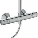 Stationary shower system Ideal Standard Ceratherm T25, with Ø200 head and hand shower, chrome