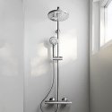 Stationary shower system Ideal Standard Ceratherm T25, with Ø200 head and hand shower, chrome