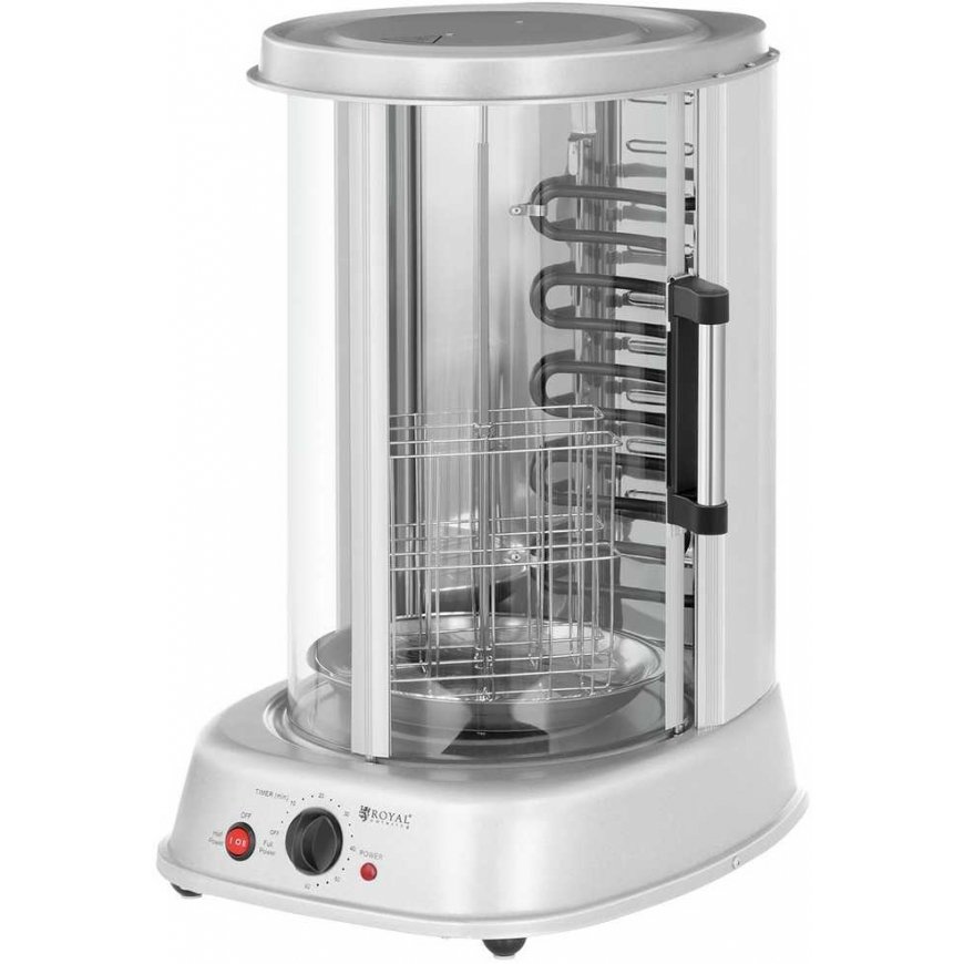 MINI skrudintuvo grilis kebabams giroskopas žuvies daržovės vertikaliai 4in1 1800W Royal Catering RCGV-1800 – 2