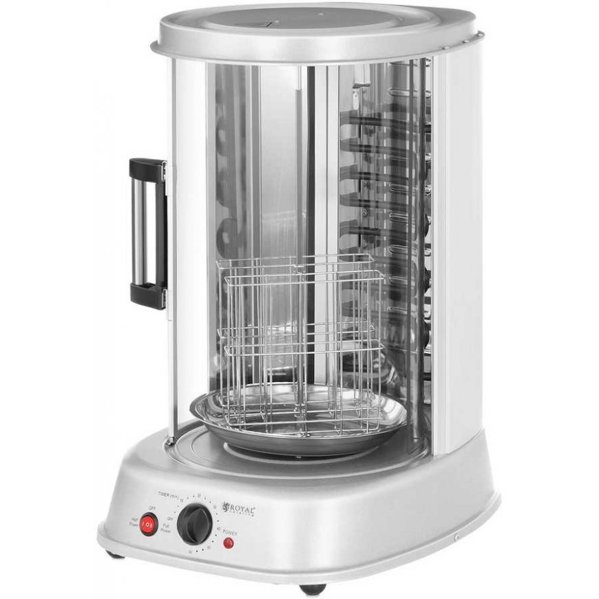MINI skrudintuvo grilis kebabams giroskopas žuvies daržovės vertikaliai 4in1 1800W Royal Catering RCGV-1800 – 4