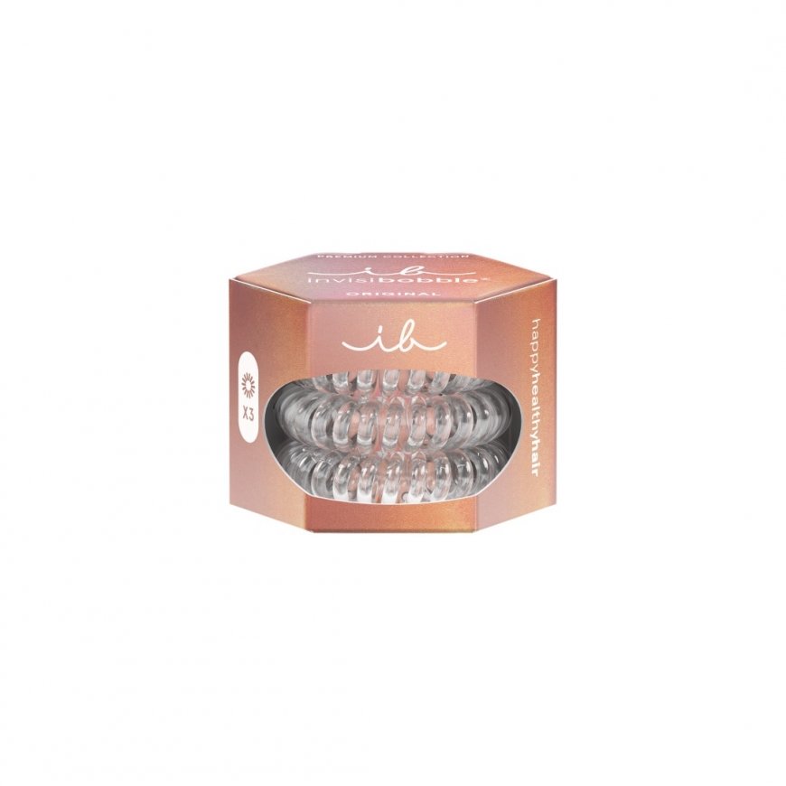 Invisibobble Original Premium Crystal Clear - Hair elastic ( 3 ks )