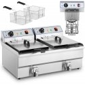 Royal Catering dviejų kamerų gruzdintuvė su čiaupais 400V - 2x10L Royal Catering dviejų kamerų gruzdintuvė su čiaupais 400V - 2x10L