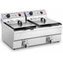 Royal Catering dviejų kamerų gruzdintuvė su čiaupais 400V - 2x10L Royal Catering dviejų kamerų gruzdintuvė su čiaupais 400V - 2x10L