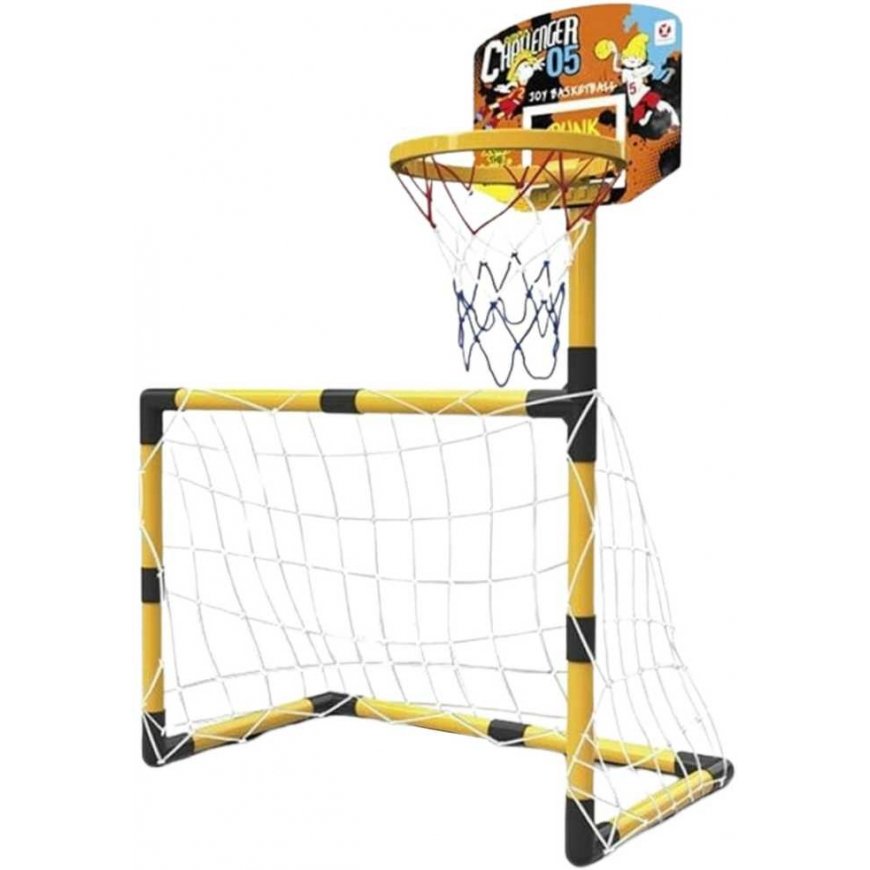WOOPIE Set 2w1 koszykówka Bramka do Piłki Nożnej + Piłki i Pompka – 4