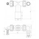 Siphon for washing machine/dryer Tycner P156Z