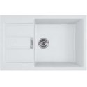 Franke sink Sirius S2D 611-78XL, Tectonite, 78x50 cm, arctic white, with plug valve