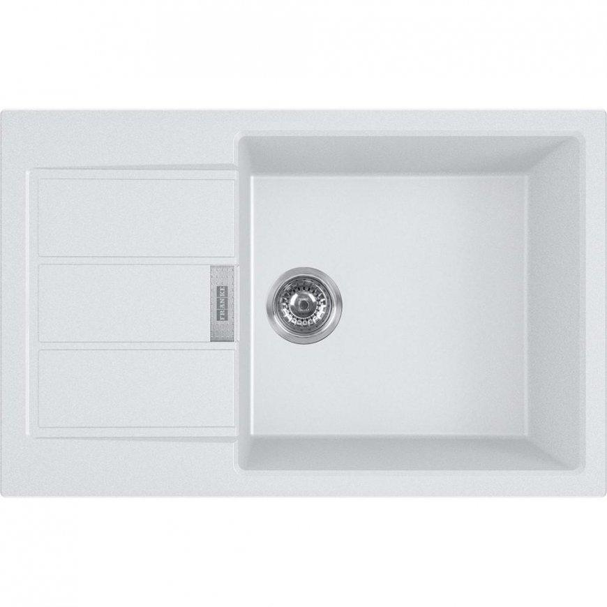 Franke sink Sirius S2D 611-78XL, Tectonite, 78x50 cm, arctic white, with plug valve – 3