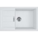 Franke sink Sirius S2D 611-78XL, Tectonite, 78x50 cm, arctic white, with plug valve