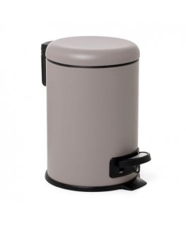 Pedal Bucket 3L Nordic stainless steel|brown
