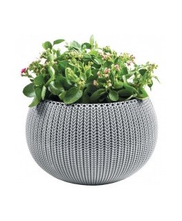 Flower Pot Small Cylinder Planter grey