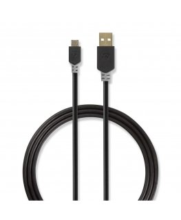 Nedis CCBW60500AT10 USB cable 1 m USB 2.0 USB A Micro-USB B Anthracite