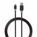 Nedis CCBW60500AT10 USB kabelis 1 m USB 2.0 USB A Micro-USB B Antracitas Nedis CCBW60500AT10 USB kabelis 1 m USB 2.0 USB A Micro-USB B Antracitas