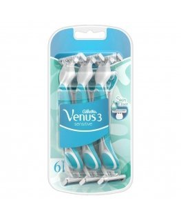 Gillette Venus 3 Sensitive Disposable Razors for Women, 6, Unit. Package