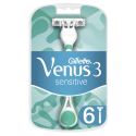 Gillette Venus 3 Sensitive Disposable Razors for Women, 6, Unit. Package Gillette Venus 3 Sensitive Disposable Razors for Women, 6, Unit. Package