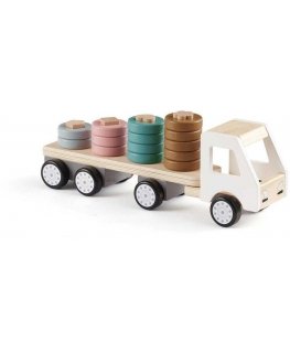 Kids Concept Vaikiškas konceptas – rūšiavimo sunkvežimis su priekaba | Daugiaspalvis (AIDEN)