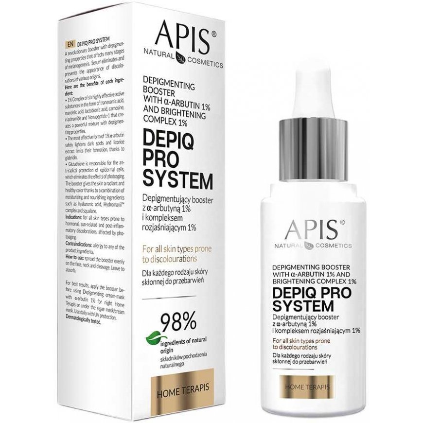 Activeshop APIS DEPIQ PRO SYSTEM Depigmentation enhancer with α-arbutin 1% and lightening complex 1% 30 ml