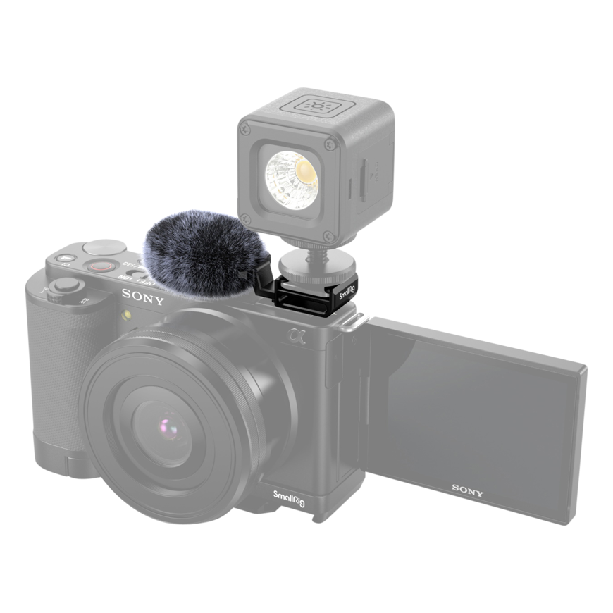 SmallRig 3526 Cold Shoe Adapter with windshield Kit For Sony ZV-E10 & ZV-1 – 3