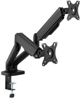 Hismart Spring mount for two 17"-32" monitors, black