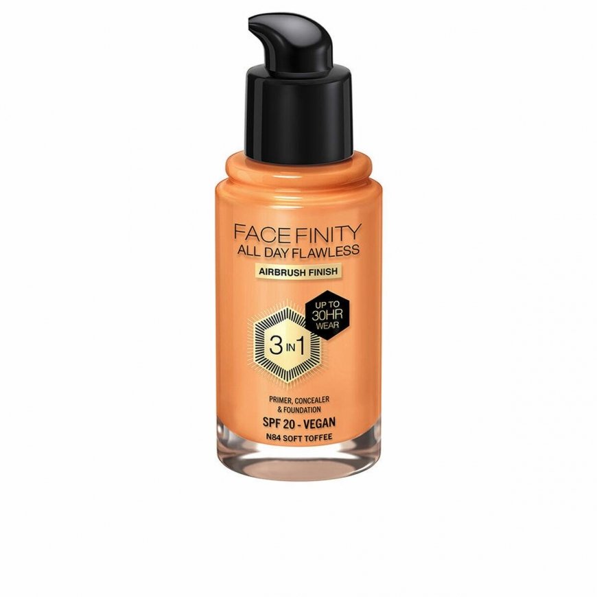 "Max Factor Facefinity All Day Flawless 3 in 1" foundation N84-Soft Toffee 30ml