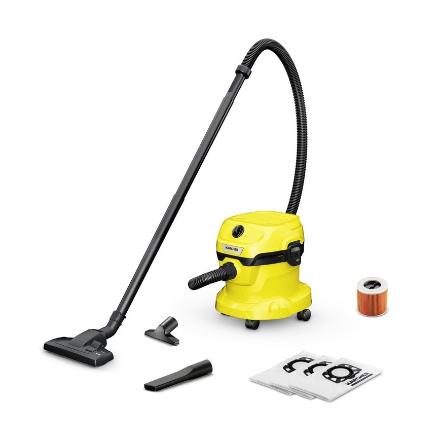 Kärcher WD 2 PLUS V-12/6/18/C HOME 12 L Хозяйственный пылесос Сухой и мокрый 1000 W Мешок для пыли